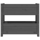 Fioriera Grigia 77x25x66 cm in Legno Massello di Pino