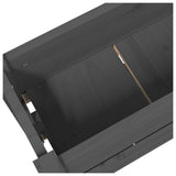 Fioriera Grigia 77x25x66 cm in Legno Massello di Pino