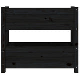 Fioriera Nera 77x25x66 cm in Legno Massello di Pino