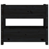 Fioriera Nera 77x25x66 cm in Legno Massello di Pino