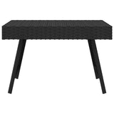 Tavolino Pieghevole Nero 60x40x38 cm in Polyrattan