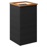 Fioriera Nera 40x40x80 cm in Polyrattan