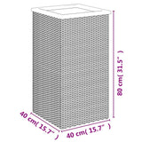 Fioriera Nera 40x40x80 cm in Polyrattan