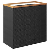 Fioriera Nera 80x40x80 cm in Polyrattan