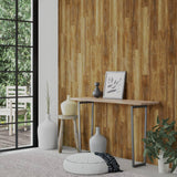 Pannelli da Parete Effetto Legno Marrone PVC 2,06 m