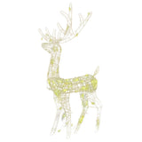 Decorazioni Natalizie Renne in Acrilico 2 pz 120cm Bianco Caldo