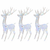Renne di Natale XXL in Acrilico 250 LED 3 pz 180 cm Multicolore