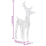 Renne di Natale 4 pz Bianco Caldo 160 LED in Acrilico