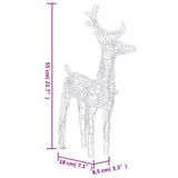 Renne di Natale 6 pz Bianco Caldo 240 LED in Acrilico