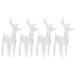 Renne di Natale 4 pz Blu 160 LED in Acrilico