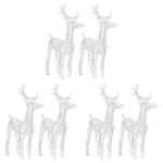 Renne di Natale 6 pz Blu 240 LED in Acrilico