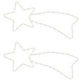 Figure Natalizie Stelle Comete 48 LED 2pz Bianco Caldo 65x28 cm