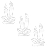 Figure Natalizie Candele con 144 LED 3 pz 70x42 cm