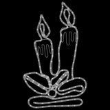 Figure Natalizie Candele con 144 LED 3 pz 70x42 cm