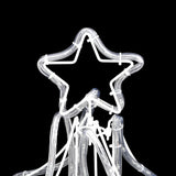 Figura Albero Natale Pieghevole LED 3pz Bianco Caldo 87x87x93cm