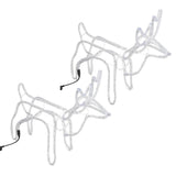 Figure Natalizie Renne 2 pz Bianco Caldo 60x30x60 cm