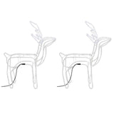 Figure Natalizie Renne 3 pz Bianco Freddo 76x42x87 cm