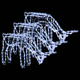 Figure Natalizie Renne 3 pz Bianco Freddo 73x31x45 cm