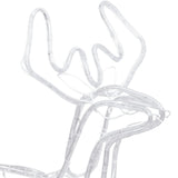 Figure Natale Renne Teste Mobili 3 pz Bianco Freddo 76x42x87 cm