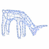 Set Figure Renne Natalizie 3 pz Bianco Freddo