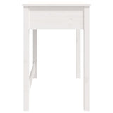 Scrivania con Cassetti Bianca 100x50x78 cm Legno Massello Pino