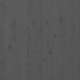 Testiera da Parete Grigia 156x3x91,5 cm Legno Massello di Pino