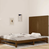 Testiera da Parete Ambra 127,5x3x90cm in Legno Massello di Pino