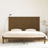 Testiera da Parete Ambra 204x3x110 cm in Legno Massello di Pino