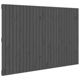 Testiera da Parete Grigia 166x3x110 cm Legno Massello di Pino