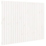 Testiera da Parete Bianca 140x3x110cm in Legno Massello di Pino