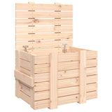 Contenitore Portaoggetti 58x40,5x42 cm Legno Massello di Pino