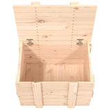 Contenitore Portaoggetti 58x40,5x42 cm Legno Massello di Pino