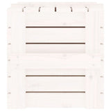 Contenitore Portaoggetti Bianco 58x40,5x42 cm Massello di Pino