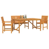 Set da Pranzo per Giardino 4 pz Marrone
