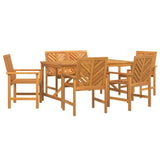 Set da Pranzo per Giardino 6 pz Marrone