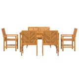 Set da Pranzo per Giardino 6 pz Marrone