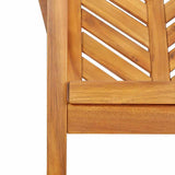 Set da Pranzo per Giardino 3 pz Marrone