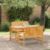 Set da Pranzo per Giardino 3 pz Marrone