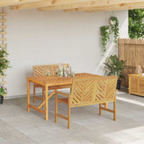 Set da Pranzo per Giardino 3 pz Marrone