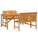 Set da Pranzo per Giardino 3 pz Marrone