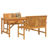 Set da Pranzo per Giardino 3 pz Marrone