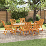Set da Pranzo per Giardino 7 pcs Marrone