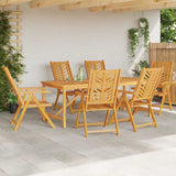 Set da Pranzo per Giardino 7 pz Marrone