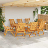 Set da Pranzo per Giardino 9 pz Marrone