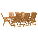 Set da Pranzo per Giardino 9 pz Marrone
