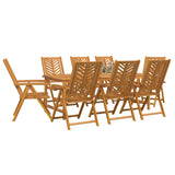 Set da Pranzo per Giardino 9 pz Marrone