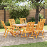 Sedia da Giardino 6 pcs Marrone Legno di Acacia Massello