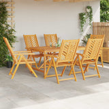 Sedia da Giardino 6 pcs Marrone Legno di Acacia Massello