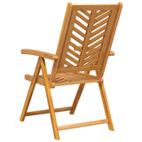 Sedia da Giardino 8 pcs Marrone Legno di Acacia Massello