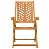 Sedia da Giardino 8 pcs Marrone Legno di Acacia Massello